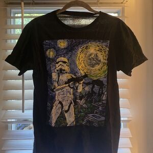 Star Wars Van Gogh Stormtrooper men's black short sleeve t-shirt size M